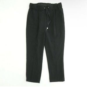 ATM Black Drawstring Cropped Trouser Pants